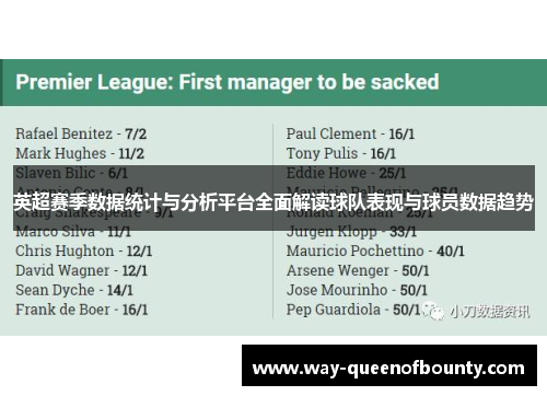 英超赛季数据统计与分析平台全面解读球队表现与球员数据趋势