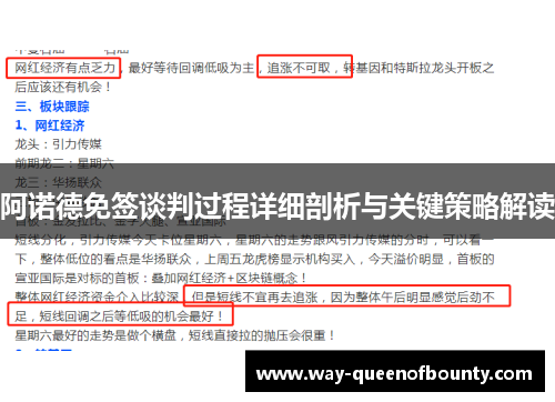 阿诺德免签谈判过程详细剖析与关键策略解读 阿诺德免签谈判过程详细剖析与关键策略解读